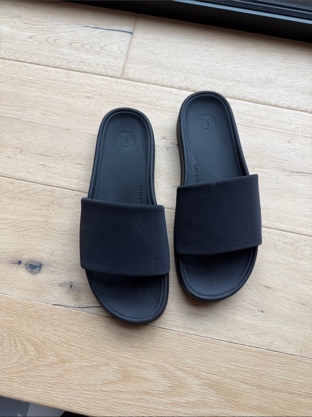 lululemon athletica Black Slide Sandals